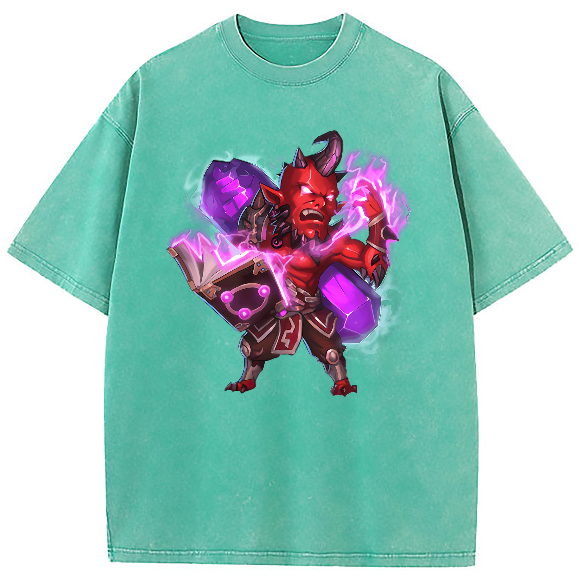 （画像用） リーグ・オブ・レジェンド League of Legends LOL 綿100% ヴィンテージ風 半袖Tシャツ（フロントプリント）